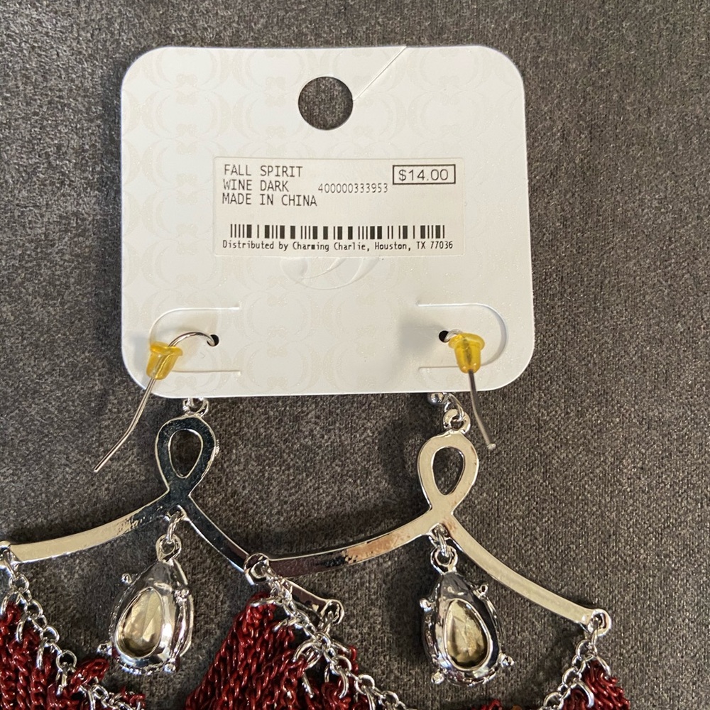 NWT Charming Charlie Fall Spirit Dangle Earrings - Picture 5 of 7
